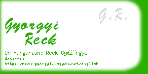 gyorgyi reck business card